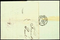 1870, 3 Kr., 2 waager. Paare, auf Faltbrief mit Ra.3 ...