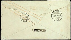 1870, GSU 3 Kr. mit 1 und 3 Kr. von "Triberg-21.6.", K2, nach Luzern