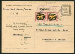 1325: French Occupation Baden - Postal stationery