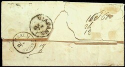 1853, 15 C. Freimarke, auf Brief mit Stempel "Parma 30 Maggio" und ...
