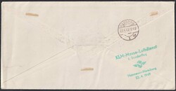 1949, Hannover Messe Block, auf FDC vom 1. Messe Flug mit ...
