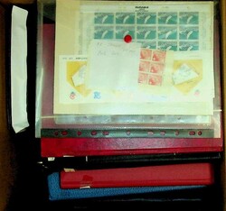 Restelot in 8 Alben mit Marken, Blocks und MH, geschätzt ca. 100 ...