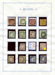 1850-1890, Stempelsammlung mit über 170 gest. Marken, 9/o MR, HK, K ...