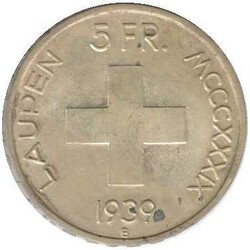 1939, 5 Fr. Laupen, Erh. vzAutomatically generated translation:1939, ...