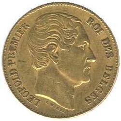 1865, 20 Fr. Gold, Leopold, 6,45gr. 900er, Erh. ss/vz