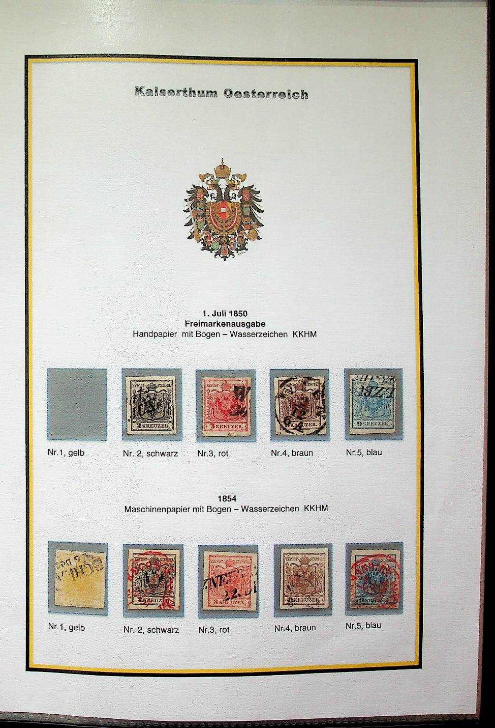 1850-64, Ordner mit nach Stempeln spezialisierter Sammlung auf ...