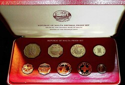 1977, Kursmünzsatz 1 - 50 Cents, 2-5 Miles (9 Münzen), in ...