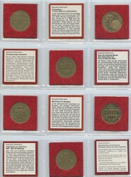 1980/2000, 21x 20 Schill. alle versch. in 3 Münzblättern, teils mit ...