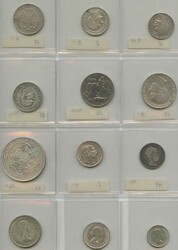 ca.1925/1980, 2 Album mit 160 versch. Münzen div. Länder, dabei ...