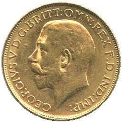 1919, 1 Pound Gold (Sovereign), George V, Prägung "P" Perth, Erh. vz