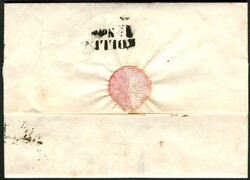 1850, 9 Kr. Freimarke, vollrandige Marke auf Brief aus 1851 mit ...