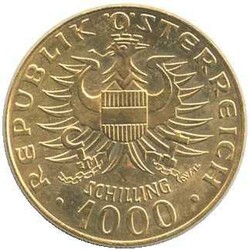 1976, 1000 Schilling Gold, Babenberger, 13,5 gr. 900/1000er Gold, Erh ...
