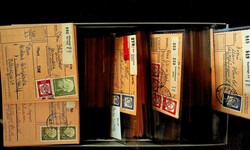 1952-65, Karton mit Posten Belege/FDC, dabei auch FDC Nr. 163, dazu ...