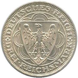 1927, 3 Mk. 100 Jahre Bremerhaven, Erh. vz+Automatically generated ...