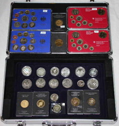 ca.1980/2017, Münzkoffer aus Nachlass mit div. Sondermünzen, KMS ...