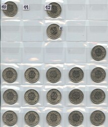 ca.1969/2012, 1 Rp.-5 SFr. Umlaufmünzen-Slg. im Album, nach ...