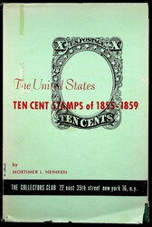 USA, Ten Cent Stamps of 1855-1859 von Mortimer L. Neinken aus 1960, ...