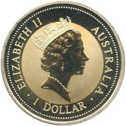 AUSTRALIEN: 1996, 1 Oz. Silber Kookaburra, 7.Ausgabe, in orig. Kapsel ...