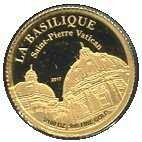 GUINEA: 2017, 1000 Fr., 0,311 gr. Gold 999er, St. Peters Basilika, ...