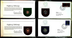 PAPUA-NEUGUINEA: 1975, Mappe mit Numisbriefen der ersten Münzen (1 ...