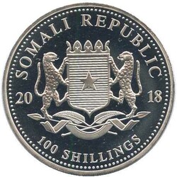 SOMALIA: 2018, 1 Oz. Silber Elefant, gekapselt, Erh. stAutomatically ...