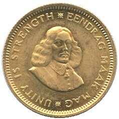 SÜDAFRIKA: 1967, 1 Rand Gold, Riebeeck, 3,16 fein, Erh. ...