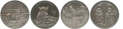 AFRIKA: 2014/2018, 4x 1 Oz. Silber, Motive Afrikas Oryx, Leopard, ...