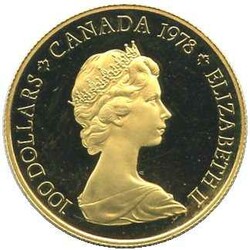 KANADA: 1978, 100 Dollar, Gold, Kanadagänse, 16,965 gr. 916er, Erh. ...