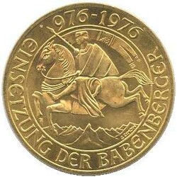 1976, 1000 Schilling Gold, Babenberger / Reitersiegel, Erh. vz/st, 13 ...