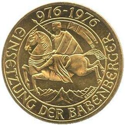 1976, 1000 Schilling Gold, Babenberger / Reitersiegel, Erh. vz/st, 13 ...