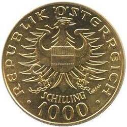 1976, 1000 Schilling Gold, Babenberger / Reitersiegel, Erh. vz/st, 13 ...