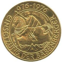 1976, 1000 Schilling Gold, Babenberger / Reitersiegel, Erh. vz/st, 13 ...