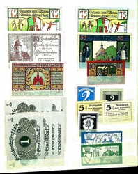 DEUTSCHLAND: ca.1921-1923, Album mit über 140 Notgelscheinen, teils ...