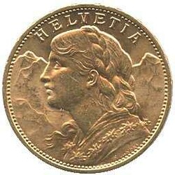 1915, 20 Fr. Vreneli Gold, Erh. vz+Automatically generated ...