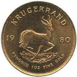 SÜDAFRIKA: 1980, 1 Oz. Gold, Krügerrand, Erh. vz/st, 33,93 ...