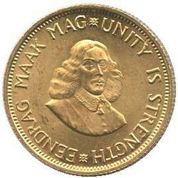 SÜDAFRIKA: 1962, 2 Rand Gold, Springbock, 7,32gr. fein, Erh. ...