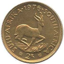 SÜDAFRIKA: 1976, 2 Rand Gold, Springbock, 7,32gr. fein, Erh. ...
