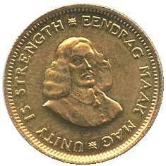 SÜDAFRIKA: 1969, 1 Rand Gold, Springbock, 3,66 gr. fein, Erh. ...