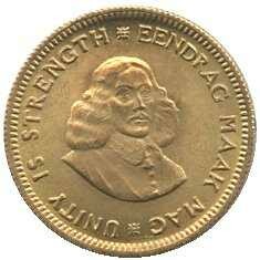 SÜDAFRIKA: 1972, 1 Rand Gold, Springbock, 3,66 gr. fein, Erh. ...