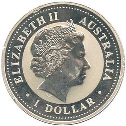 AUSTRALIEN: 1999, 1 Dollar, 1 Oz. Silber, Lunar I "Hase" gekapselt, ...