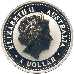 AUSTRALIEN: 2006, 1 Dollar, 1 Oz. Silber, Lunar I "Hund" gekapselt, ...