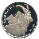 KONGO: 2020, 100 Francs Platin, 1/2 gr., Alpiner Steinbock, gekapselt ...