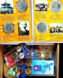 ca.1900/2020, Sammlernachlass im Münzkoffer, Kassette und Karton mit ...
