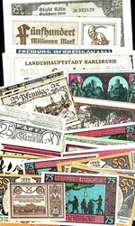 DEUTSCHLAND: Städtegeld, Lot mit 43 Geld und Gutscheinen div. ...