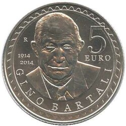 2014, 5 Euro Silber Sondermünze "Gino Bartali", gekapselt in Etui, ...