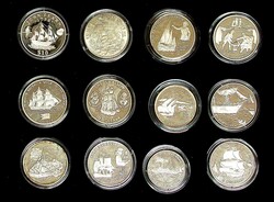 SCHIFFE-Sammlung, 1991/2000, Kassette mit 36 Silbermünzen aus aller ...