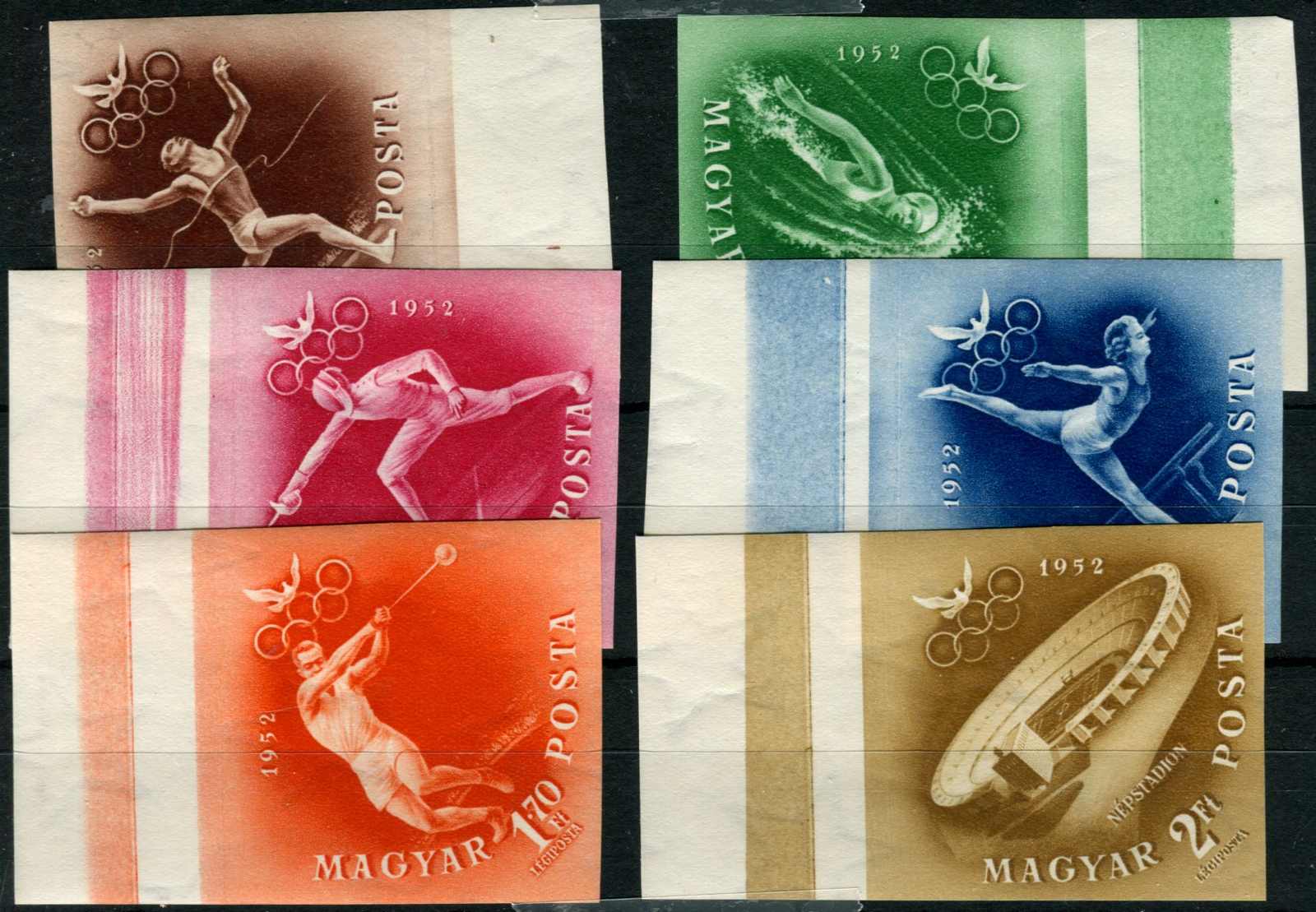1952, Sport, kpl. ungezähnter SatzAutomatically generated ...