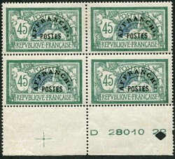 1906, 45 C. Freimarke, Unterrand-VB, 2 Marken ** und 2 mit Falz, je ...