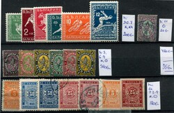 1879-1931, Steckkarte mit 20 Marken, n.A. ca. Mi.780,-