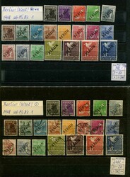 1948/1990, Slg. gest. und postfr. je kpl., vieles gepr., (Mi. 17-20, ...